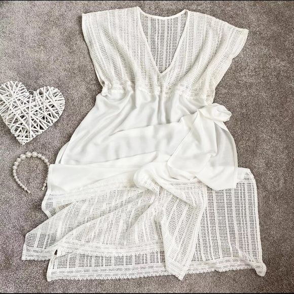 New Bohemian Crochet Detailed Tunic Maxi Dress - Picture 7 of 10